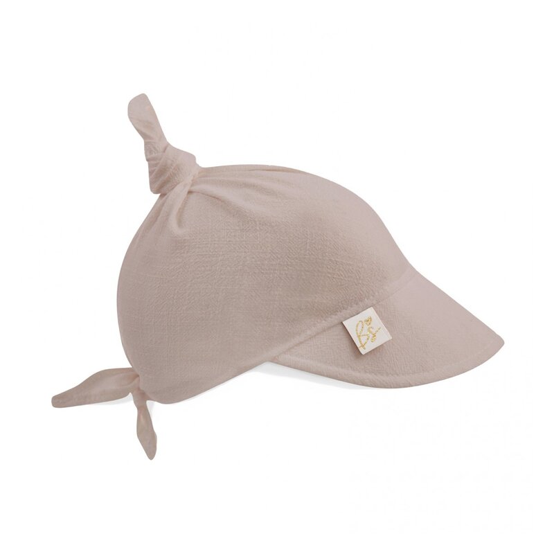 Babysteps - palarie de soare reglabila din in si vascoza cu cozoroc pentru protectie, iniana sepia rose