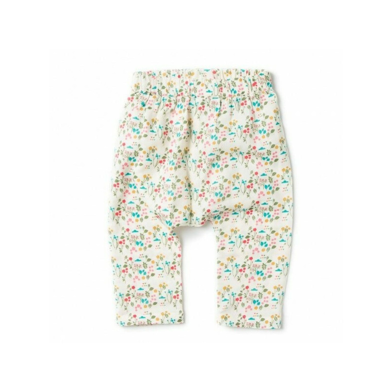 Pantaloni muselina din bumbac organic - little green radicals - botanical jelly bean 6/7 ani