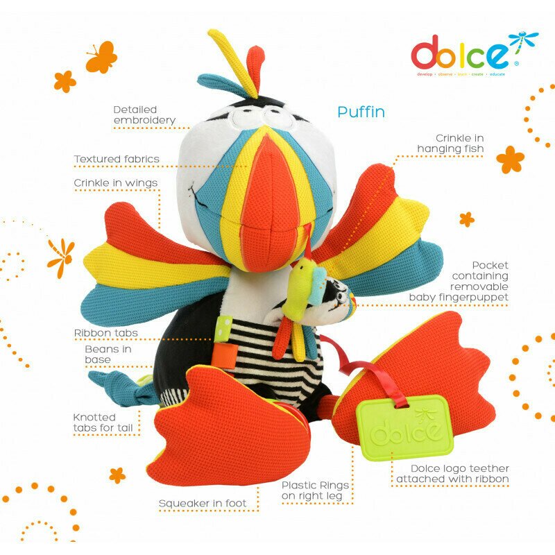 Dolce - papagal, jucarie interactiva cu activitati,