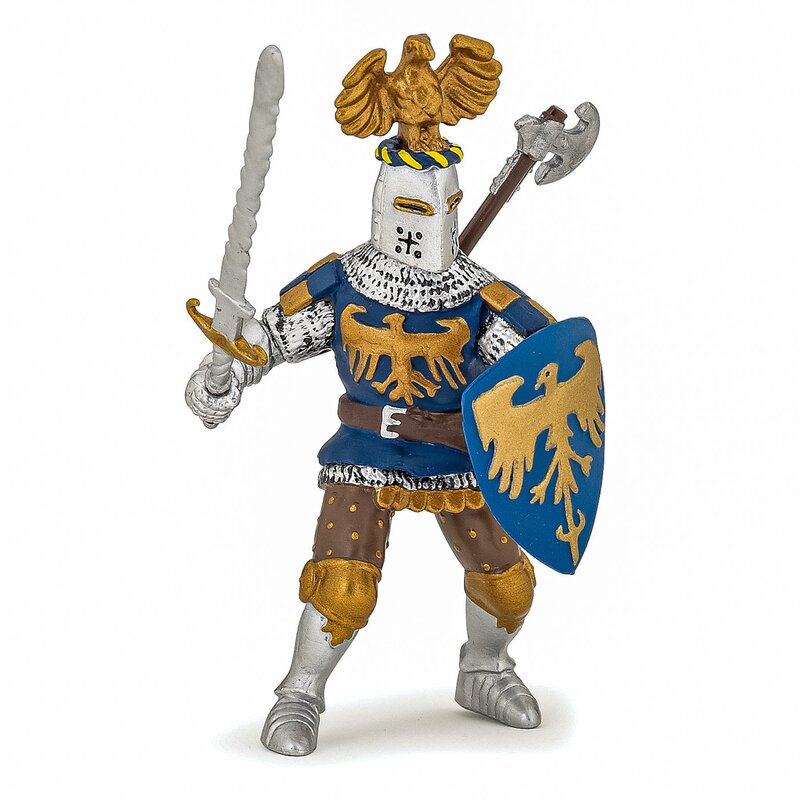 Papo - figurina cavaler albastru cu creasta
