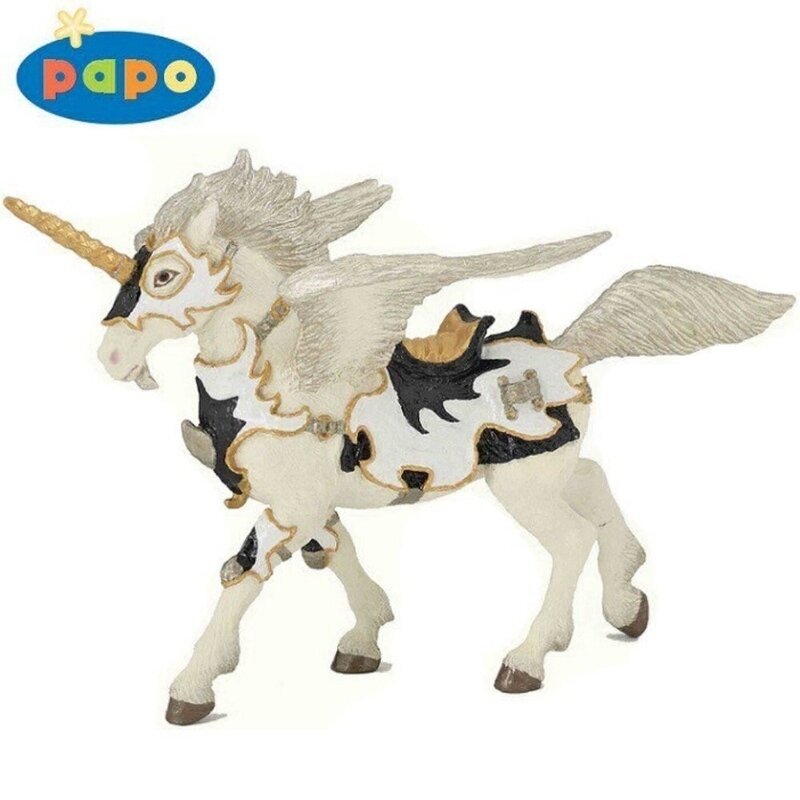 Papo - Figurina Pegasus unicorn albnegru