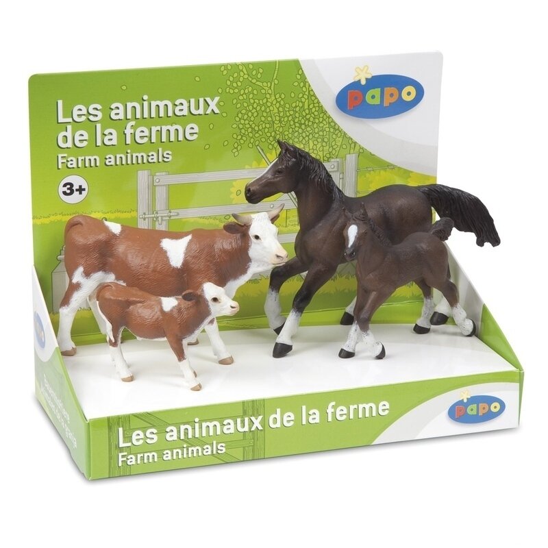 Papo - Set figurine animale ferma (vaci cai)