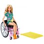 Papusa Barbie by Mattel Fashionistas papusa GRB93 in scaun cu rotile si rampa - 1
