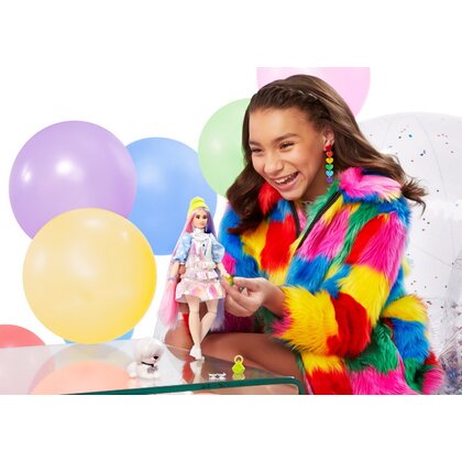 Mattel - Papusa Barbie Beanie , Extra style, Multicolor