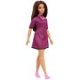 PAPUSA BARBIE FASHIONISTA SATENA CU ROCHIE MOV - 5