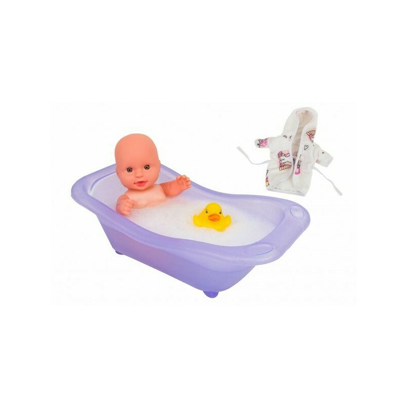 Globo - Papusa bebe Bimbo 20 cm cu cadita si halat baie
