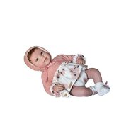 Guca - Papusa bebe realist Reborn Ella  cu paturica roz blanita  46 cm