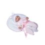 Guca - Papusa bebe realist Reborn Julia  cu pernuta alb-roz tricot  46 cm - 1