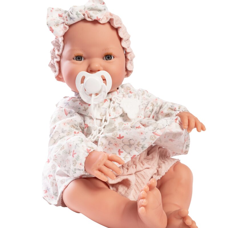 Antonio juan - papusa fetita, bebelus realist mia nacida care face pipi, 42cm,