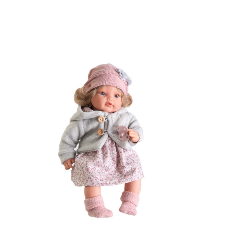Antonio juan - papusa fetita beni tears blonda, mecanism de plans, 42 cm,
