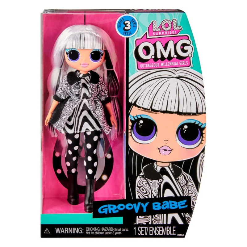 Papusa lol surprise omg, hos doll, seria 3, groovy babe