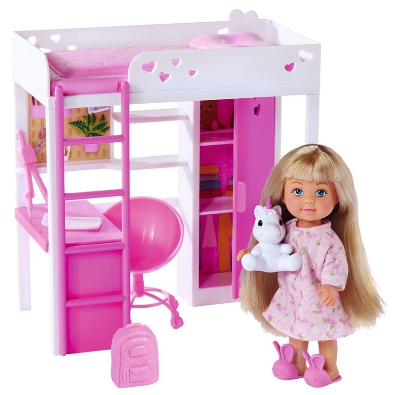 Simba - papusa evi love my room 12 cm cu figurina si accesorii
