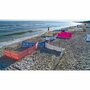 Springos - Paravan pentru plaja pliabil 10 m multicolor  - 1