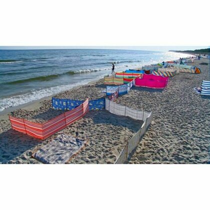 Springos - Paravan pentru plaja pliabil 12 m multicolor 