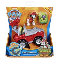 Spin Master - Set de joaca Vehicul , Paw Patrol , Cu figurina dino surpriza, Cu catelusul Marshall