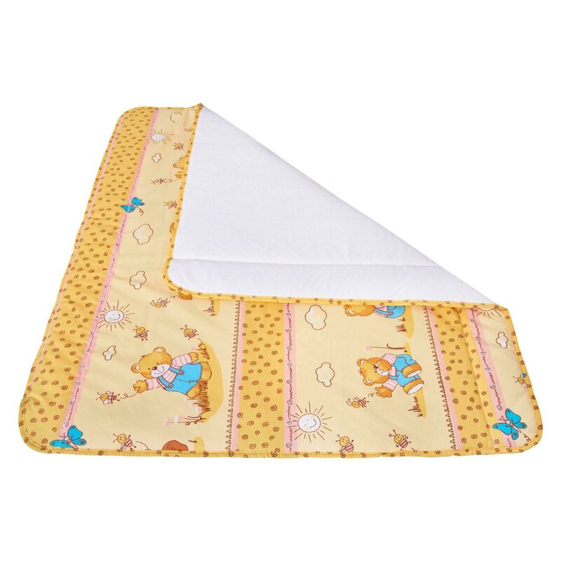 Somnart - Patura impermeabila bebe, bumbac frotir, , 100x110 cm, Honey