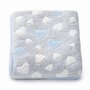 Paturica bebe, New Baby, 80x90 cm, Pufoasa, Blue Heart
