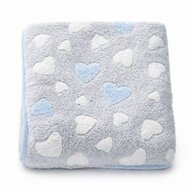 Paturica bebe, New Baby, 80x90 cm, Pufoasa, Blue Heart