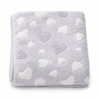 Paturica bebe, New Baby, 80x90 cm, Pufoasa, Grey Heart