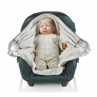 Babyjem - Paturica cu sistem multifunctional  Carrier Alb pentru transport bebelusi