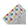 Paturica nou-nascut Sensillo Velvet Wrap Puzzle Gri 75x75 cm - 2