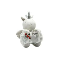 Hausmann (a-haberkorn) - Paturica pufoasa cu jucarie TOY Unicorn 25cm. Hausmann