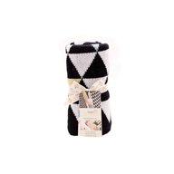 Bizzi Growin - Paturica tricotata din bumbac, Triunghiuri alb si negru