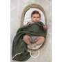 Babyly - Paturica usoara pentru copii, multifunctionala, din in cu margini din dantela, Forest Green by , 100x100cm - 4