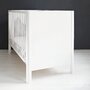Patut din lemn pentru bebe, inaltime saltea reglabila, Smooth Alb 120x60 cm - 11