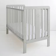 Patut din lemn pentru bebe, inaltime saltea reglabila, Star Baby Gri 120x60 cm
