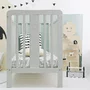 Patut din lemn pentru bebe, inaltime saltea reglabila, Star Baby Gri 120x60 cm - 2
