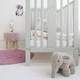 Patut din lemn pentru bebe, inaltime saltea reglabila, Star Baby Gri 120x60 cm - 3