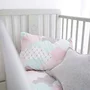 Patut din lemn pentru bebe, inaltime saltea reglabila, Star Baby Gri 120x60 cm - 4