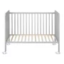 Patut din lemn pentru bebe, inaltime saltea reglabila, Star Baby Gri 120x60 cm - 7