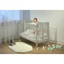 Patut din lemn pentru bebe, inaltime saltea reglabila, Star Baby Gri 120x60 cm - 11
