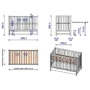 Patut copii din lemn Hubners Dominic 120x60 cm alb cu sertar - 2