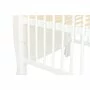 Patut din lemn bebe, 120x60 cm, Cu sertar, Cu sina speciala pentru dentitie, Multifunctional, EN716-1, EN716-2, Alb, Qmini, Julia + Saltea 10 cm - 14