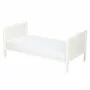 Patut din lemn bebe, 120x60 cm, Cu sina speciala pentru dentitie, Multifunctional, EN716-1, EN716-2, Alb, Qmini, Julia + Saltea 10 cm - 9