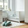 Woodies Safe Dreams - Patut transformabil + saltea Smooth Pentru bebe si junior, Cocos-Spuma, 140x70 cm - 18