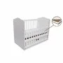 Patut VESSANTI Como Balansoar culisant - Alb cu Bej + Saltea Cocos 10 cm - 1