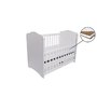 Eurogloria - Patut Como culisant cu sertar Alb + saltea cocos 7 cm - 5