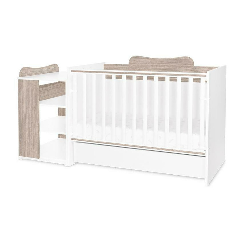 Patut modular multifunctional, 5 confirgurari diferite, 190 x 72 cm, multi, white & coffee