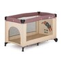 Patut pliant, Petite&Mars, Koot, 120 x 60 cm, Cu roti, Functie de tarc, Pliere compacta, Include geanta de transport, Intrare laterala cu fermoar, Pereti din plasa, Pana la 15 kg, 0-30 luni, Maro - 3