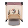 Patut pliant, Petite&Mars, Koot, 120 x 60 cm, Cu roti, Functie de tarc, Pliere compacta, Include geanta de transport, Intrare laterala cu fermoar, Pereti din plasa, Pana la 15 kg, 0-30 luni, Maro - 5