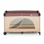 Patut pliant, Petite&Mars, Nyja, 120 x 60 cm, Cu roti, Functie de tarc, Pliere compacta, Include geanta de transport, Intrare laterala cu fermoar, Pereti din plasa, Pana la 15 kg, 0-30 luni, Maro - 3