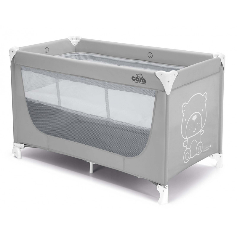 Patut pliant voiaj ultraportabil pentru copii pisolino , usor de transportat, ideal pentru calatorii, material rezistent cu protectii laterale si saltea inclusa, gri