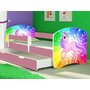 Patut Tineret MyKids Rainbow Unicorn cu Sertar si Saltea 140x70 - 1