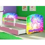 Patut Tineret MyKids Rainbow Unicorn cu Sertar si Saltea 160x80 - 2