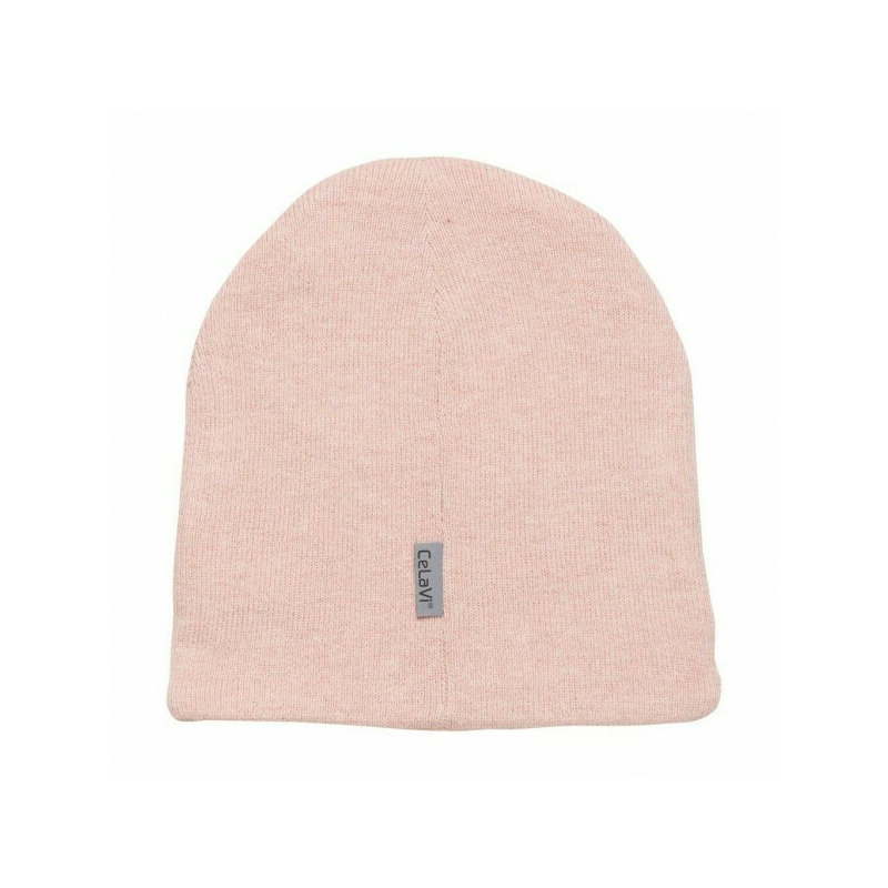 Peach frost 128/134 - fes dublat knit din lana si bumbac - celavi