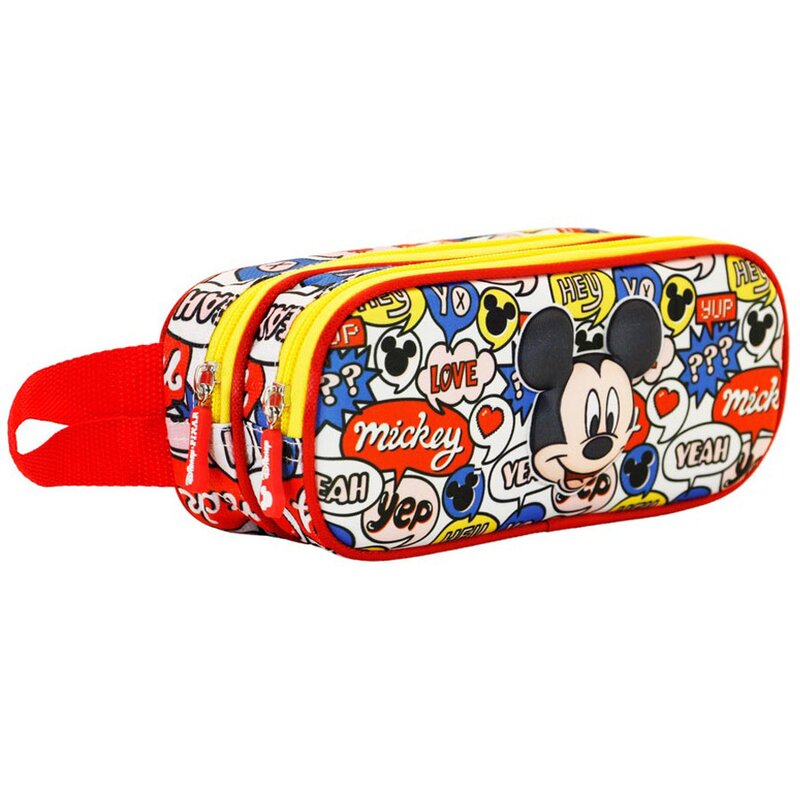 Karactermania - penar 3d mickey mouse yeah cu 2 compartimente, 22x9.5x8 cm